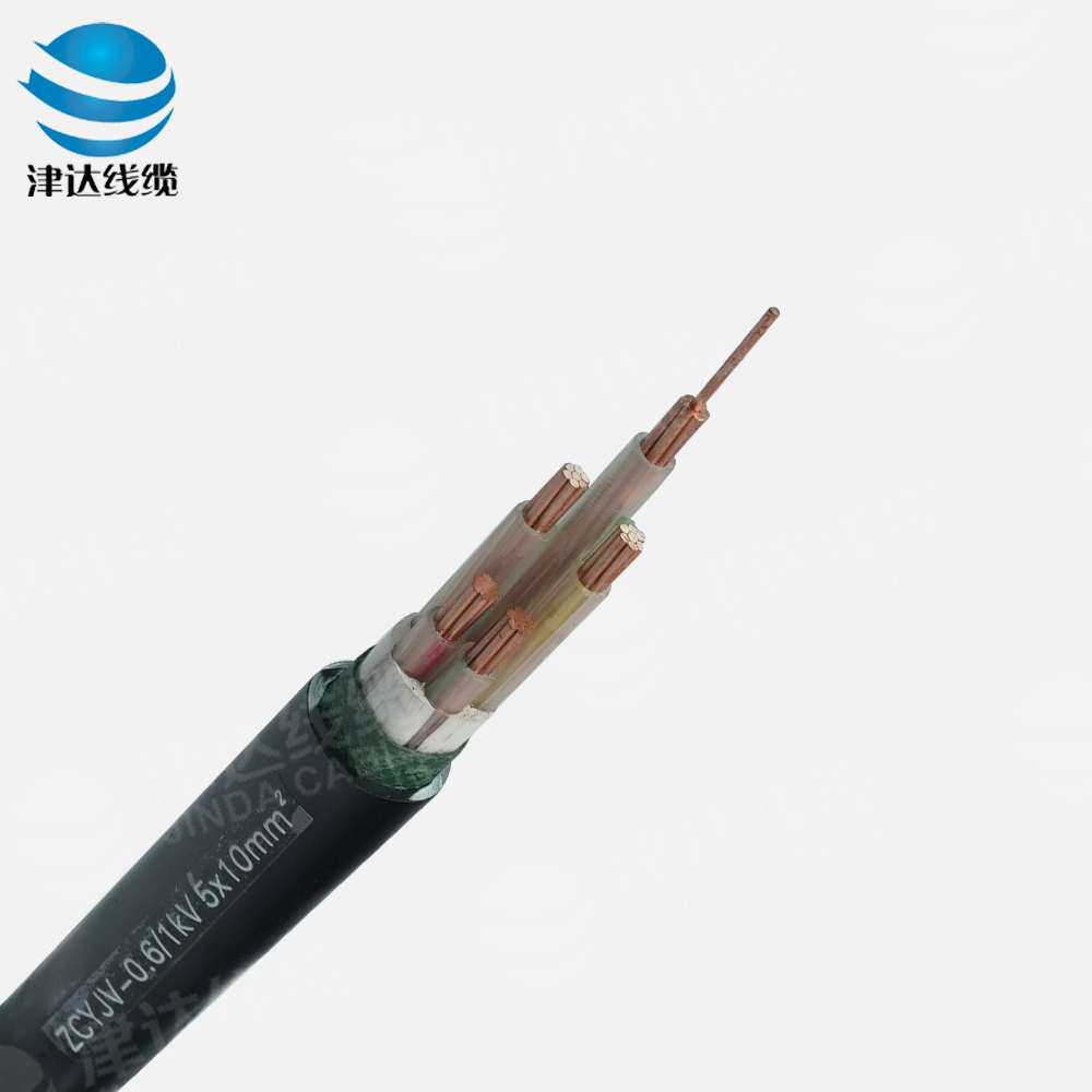 ZC-YJV 5*10銅芯交聯(lián)聚乙烯絕緣聚氯乙烯護(hù)套阻燃C類電力電纜